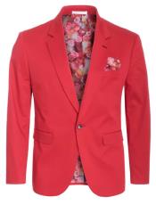  Mens Cotton Stretch Slim Fit Blazer