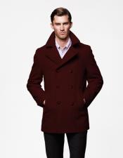  Mens Dark Burgundy Front Slash Pockets