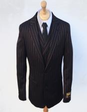  Bold Stripe Gangster Suit Double Breasted