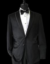  Mens 2 Buttons Black Trimmed Lapel