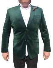  Mens Green Fabric Stylish Imported Velvet