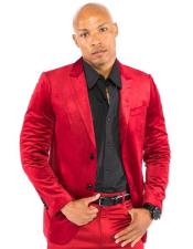  Mens Red Velvet Suit and Cheap