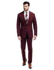  Alberto Nardoni Mens Burgundy ~ Maroon