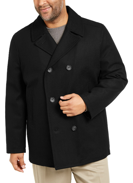  Mens Big And Tall Wool Peacoat