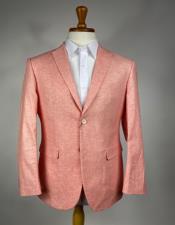  Mens Orange Two Flap Peak Lapel