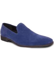 MensBlueSuedeTuxedoShoes