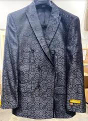  Mens Fancy Paisley Floral Black Mens