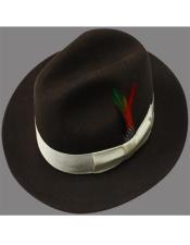  Mens Dress Hats Brown - Wool