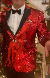  Mens Sequin Suit With Black Pants