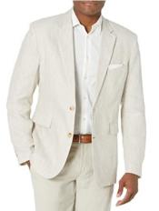  Mens Linen Blazer - Natural Linen