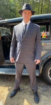  Gangster Suit - 1920 Mens Grey