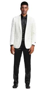  Cream Paisley Blazer - Off White