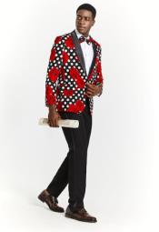  Mens Burgundy Blazer - Maroon Paisley