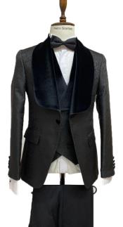  Black Tuxedo Dinner Jacket Wide Velvet