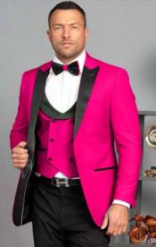  Mens 1 Button Hot Pink -