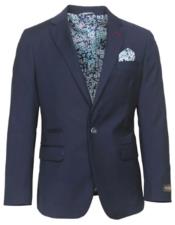  Mens Navy Slim Fit Sport Coat