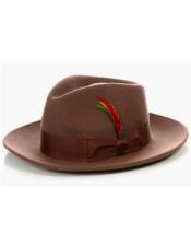  Mens Hat - Brown - Wool