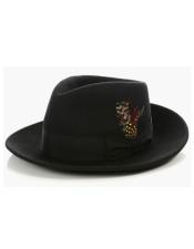  Mens Hat - Black - Wool