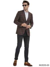  Mens Plaid Black Blazer - Window