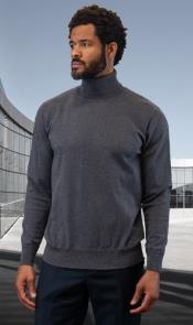  Mens Sweater Charcoal - Wool and