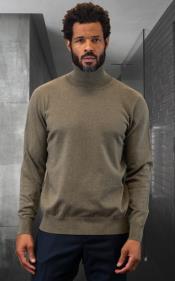  Mens Sweater Olive - Wool and