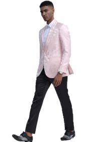  Mens Pink Paisley Blazer - Big