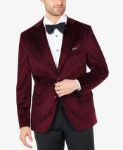  Maroon Velvet Blazer - Paisley Sport