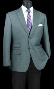  Gray Plaid Blazer - Mens Gray