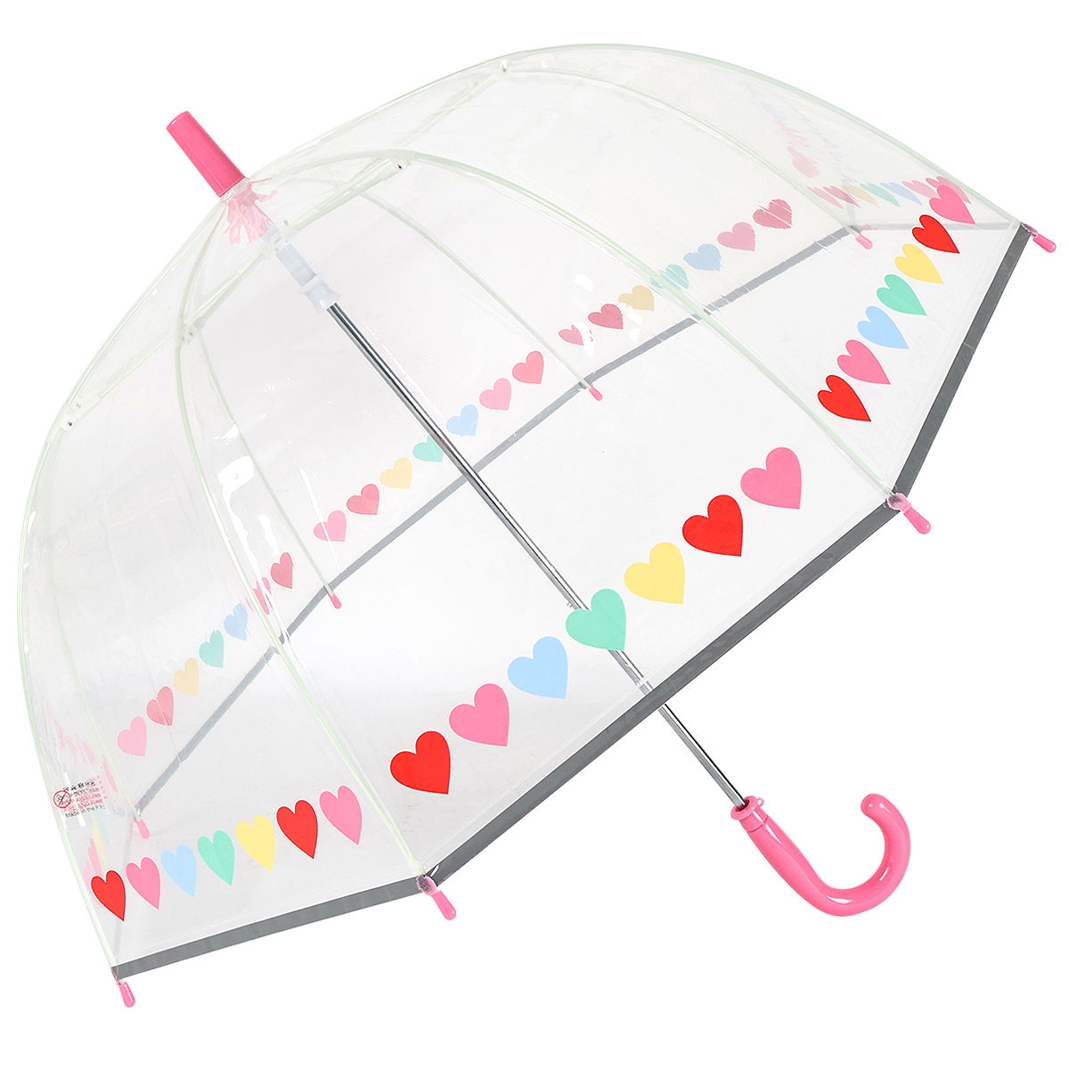 Childrens heart Print Clear Dome Umbrella Multipack (18059R)