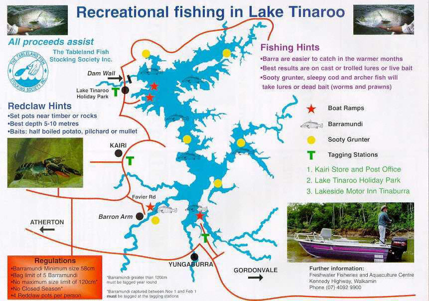 Tinaroo Falls Dam Map