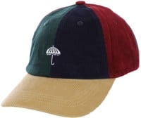 Helas Quadri Strapback Hat - beige/green/navy/red