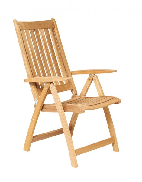 Traditional Teak ALEXIA recliner - Teak & Garden