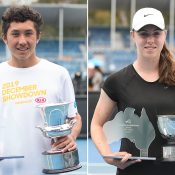 James McCabe (L) and Talia Gibson are the 16/u Australian champions in 2019 at the December Showdown (photo: Elizabeth Bai/Tennis Australia)