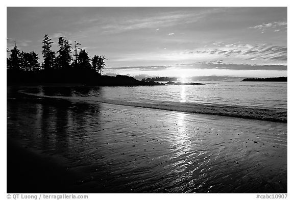 Black and White Picture/Photo: Sunset, Half-moon bay. Pacific Rim ...