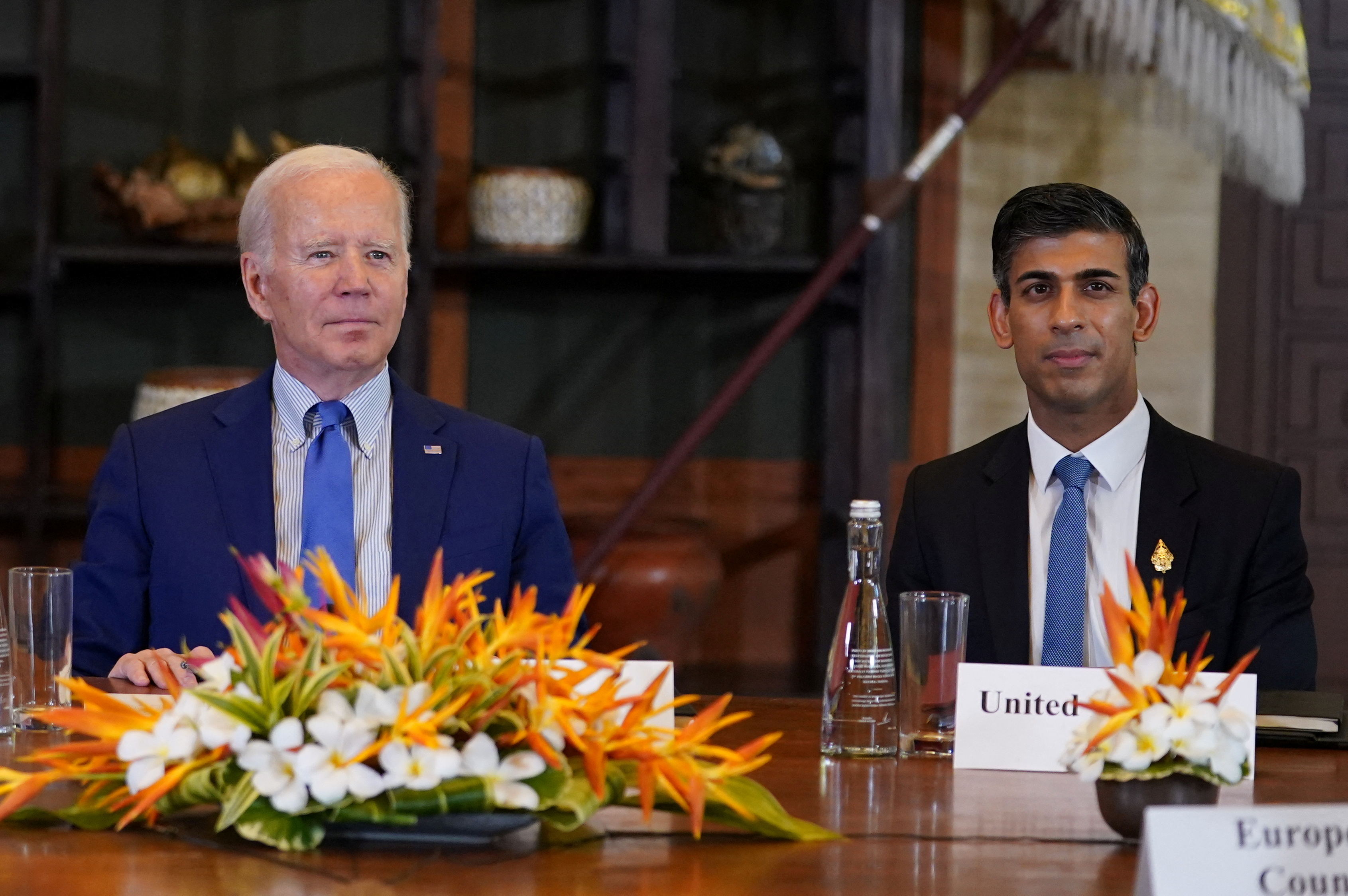 Joe Biden and Rishi Sunak meet for crisis talks at G20 to discuss ...