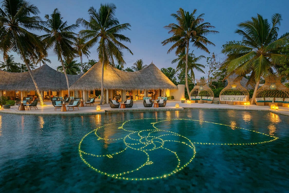 Front View of Naiboli Pool Bar at the Nautilus Maldives