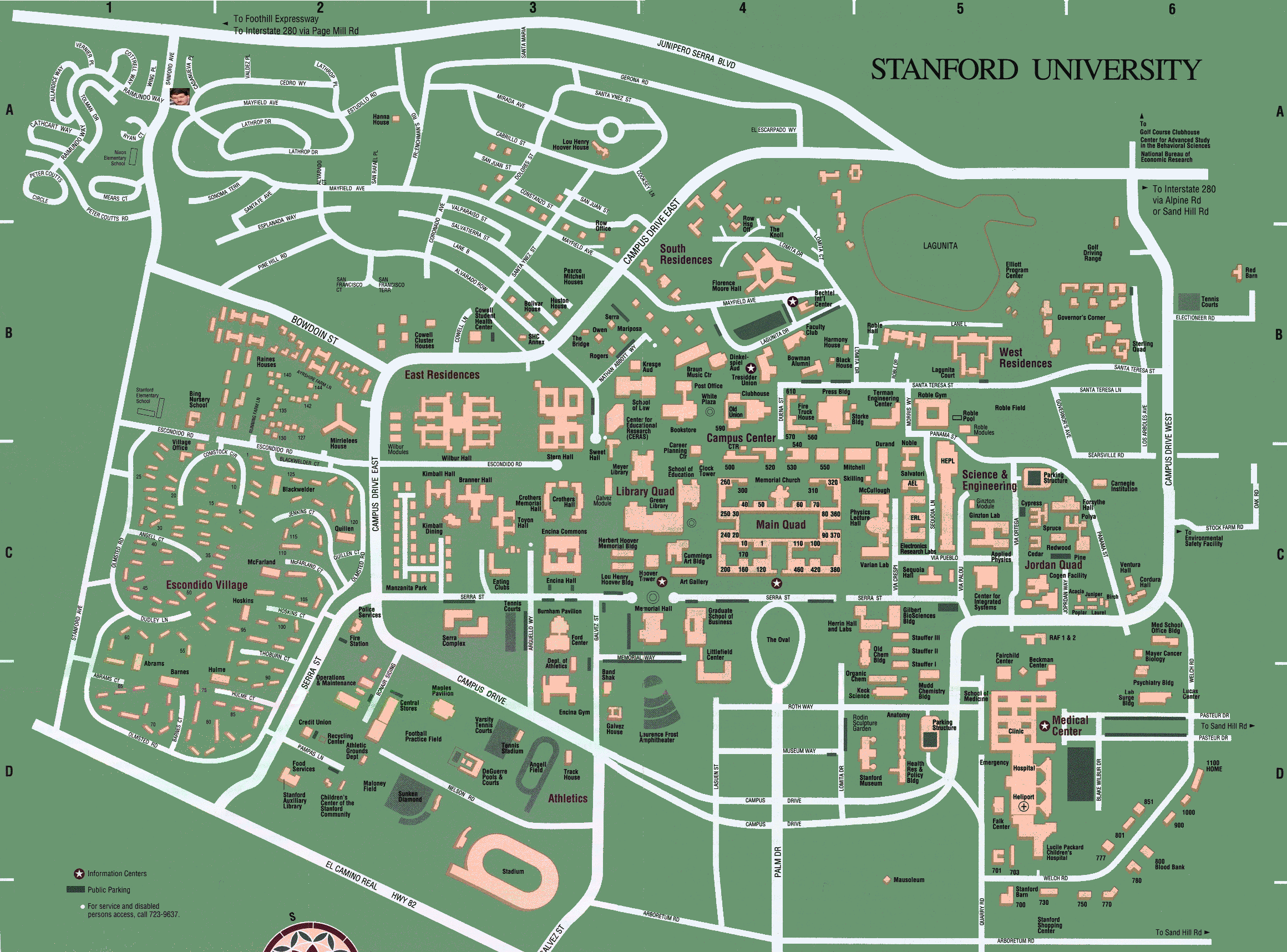 Stanford University Campus Map - United States Map