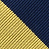 Navy Blue Microfiber Navy & Gold Stripe Tie