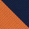 Orange Microfiber Orange & Navy Stripe Tie