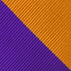 Orange Microfiber Orange & Purple Stripe Tie