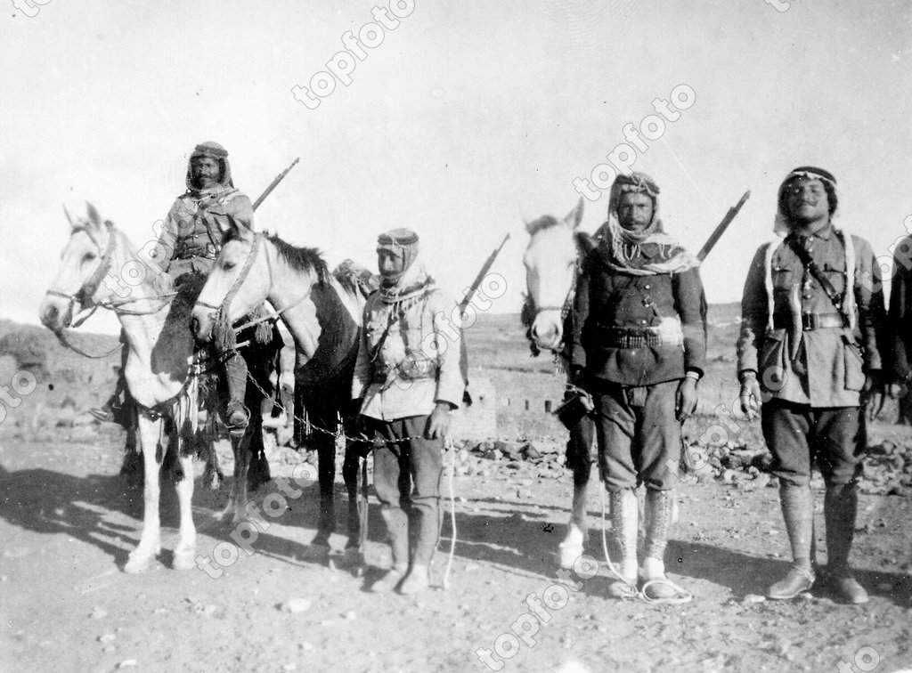 World War II. Syrian front. Druze warriors fighting with French troops ...