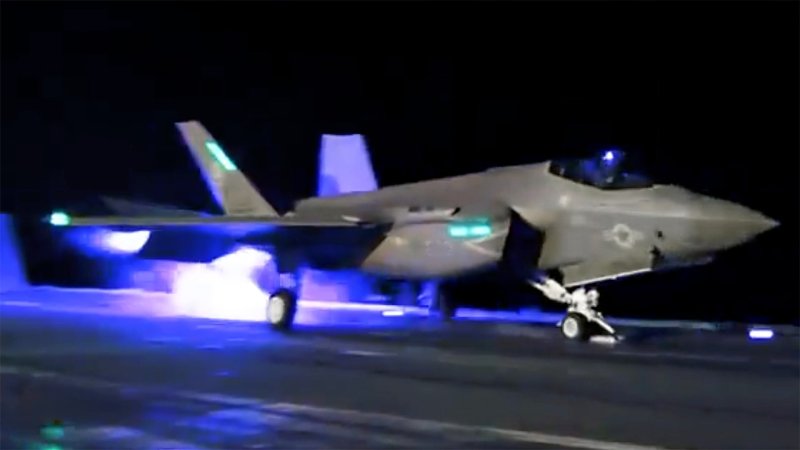 U.S. Marine Corps F-35C Joint Strike Fighters took part in recent strikes on Iranian-backed Houthi militants in Yemen, the Pentagon has disclosed.