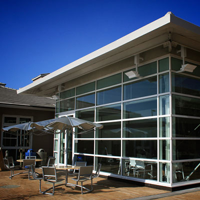 patio dining near cafeteria