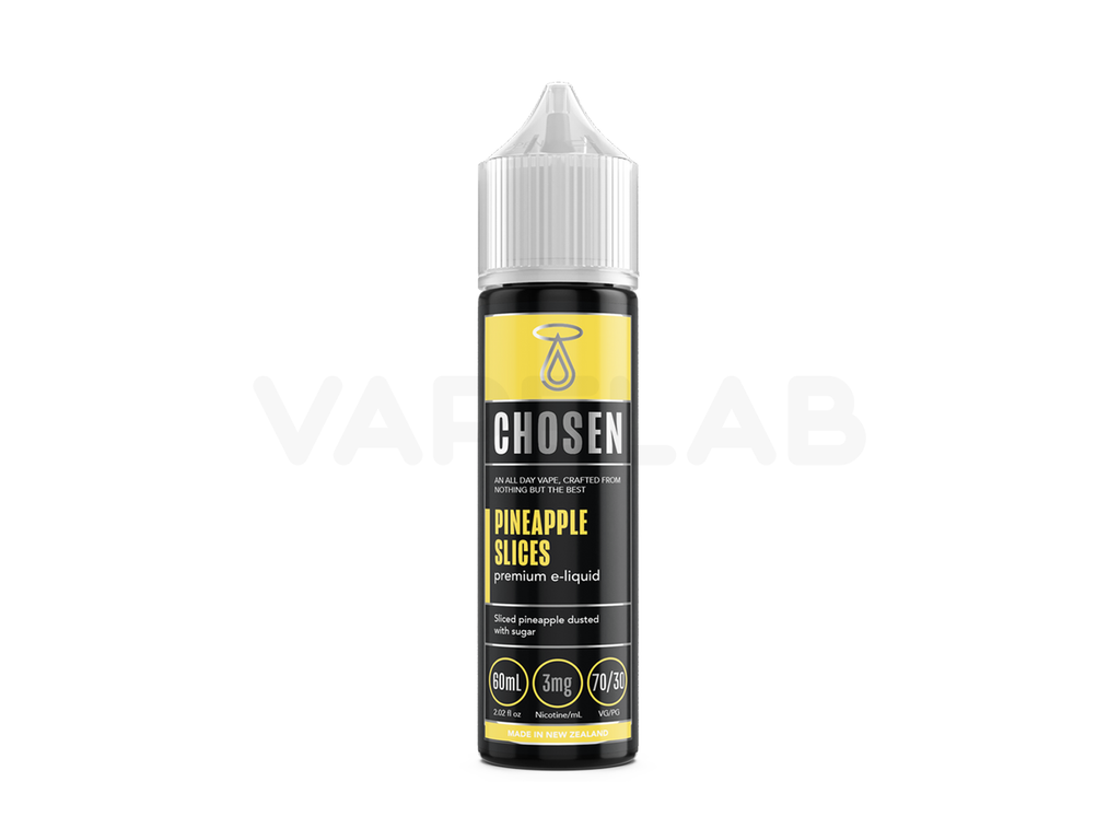 Chosen - Pineapple Slices e-liquid available in 3mg & 6mg freebase nicotine