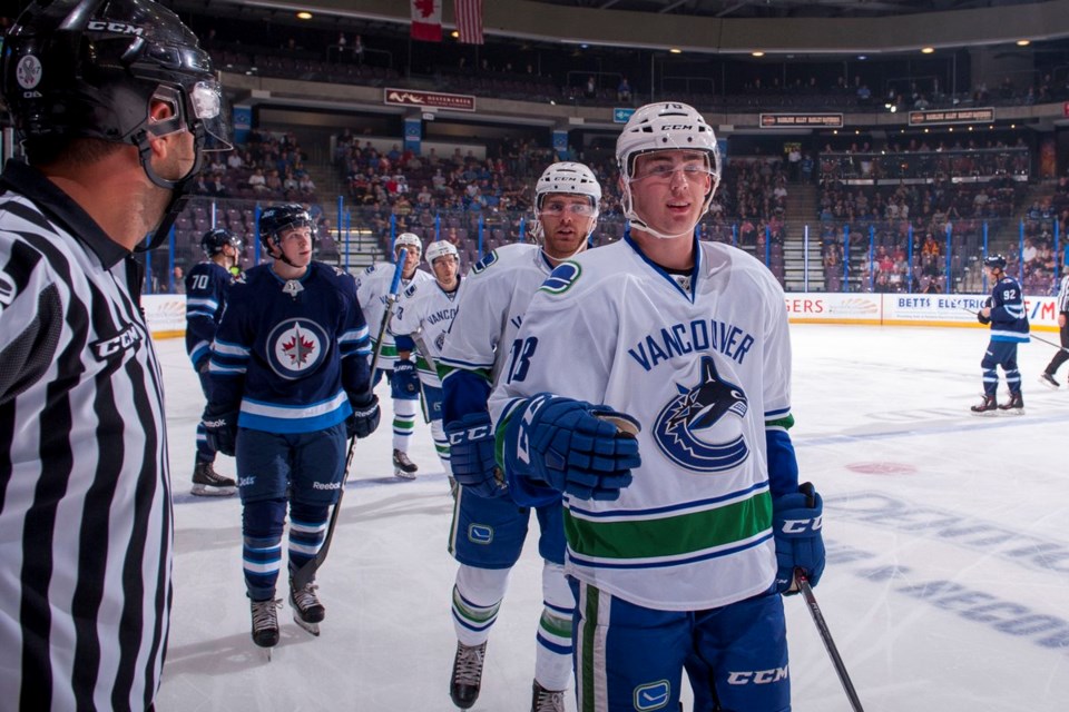 Kole Lind at 2017 Young Stars for the Canucks