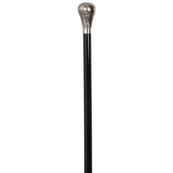 Black Beech Nickel Plated Ornate Capstick