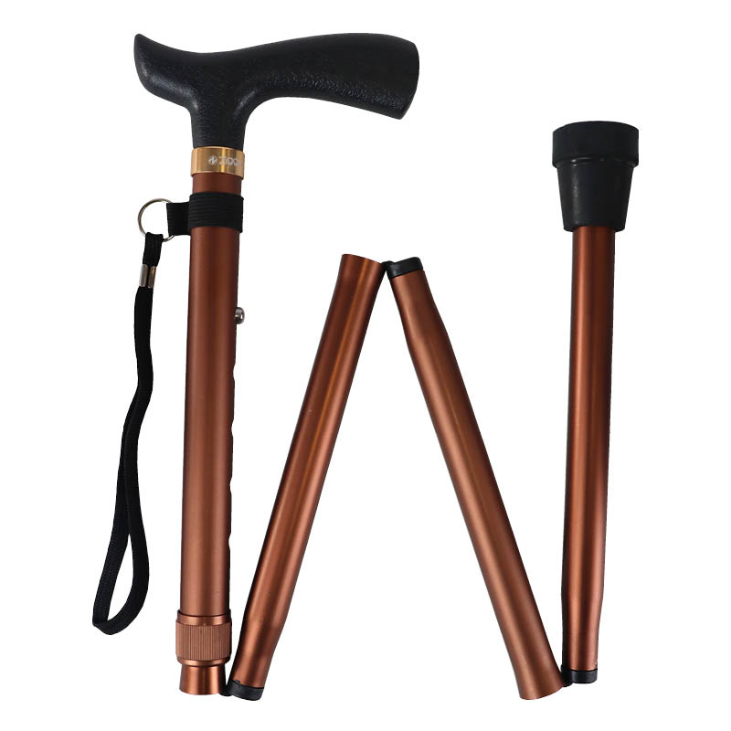 Ziggy Folding Height-Adjustable Bronze Walking Stick