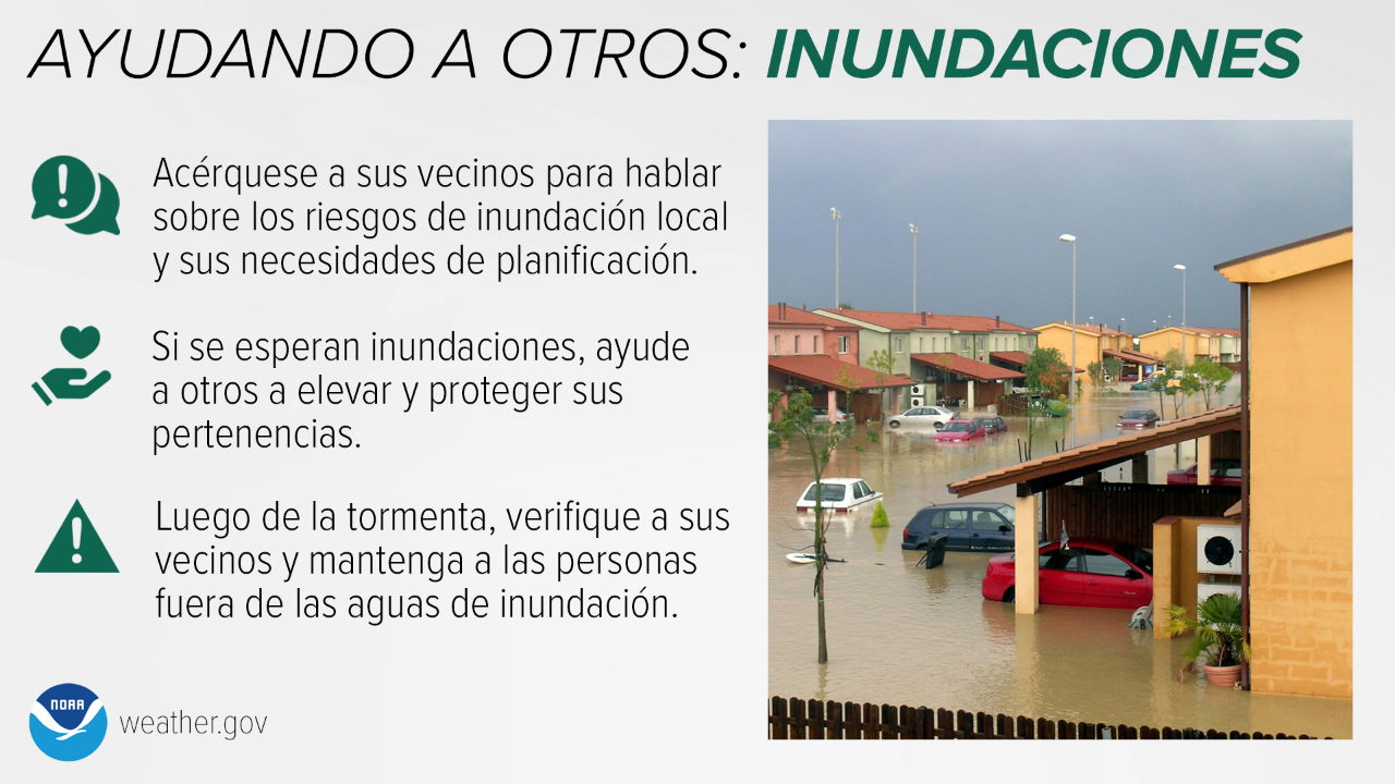 Ayudando a otros: inundaciones