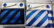 Striped Tie and Cufflinks