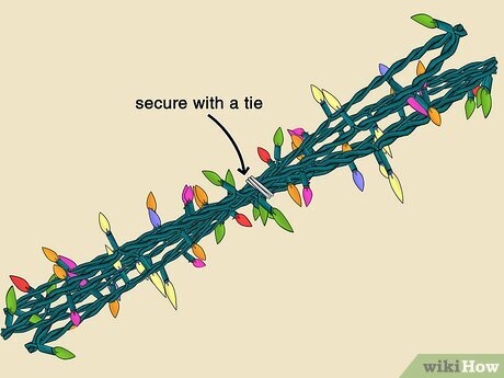 Step 3 Coil the lights and secure them with a tie.